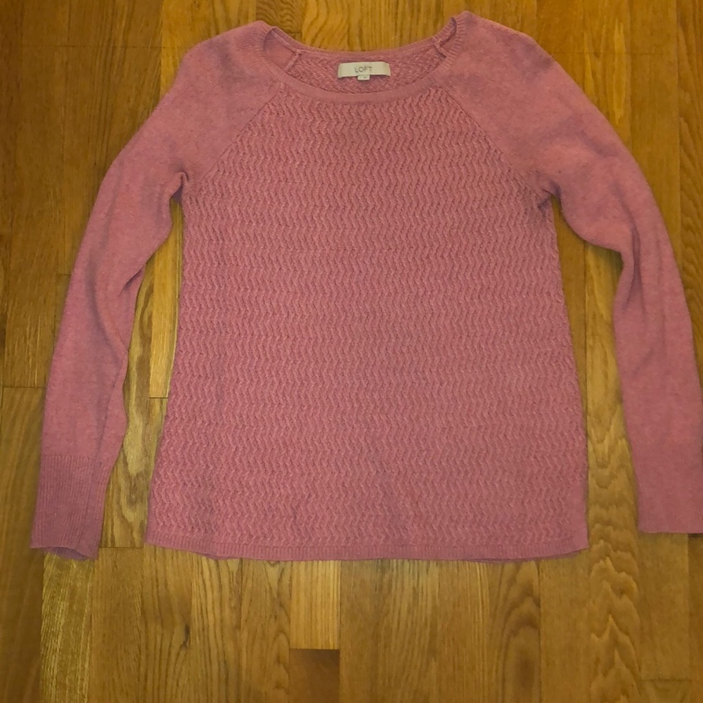 LOFT pink sweater